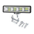 Four white aluminium LED work lights with IP67 rating, suitable for automotive and off-road use.