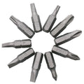 Mini L-shaped double-headed socket wrench set with 10 bits and 10 sockets in 45# steel
