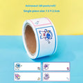 Cartoon name tape stickers roll with dinosaur, astronaut, rabbit, and girl design options