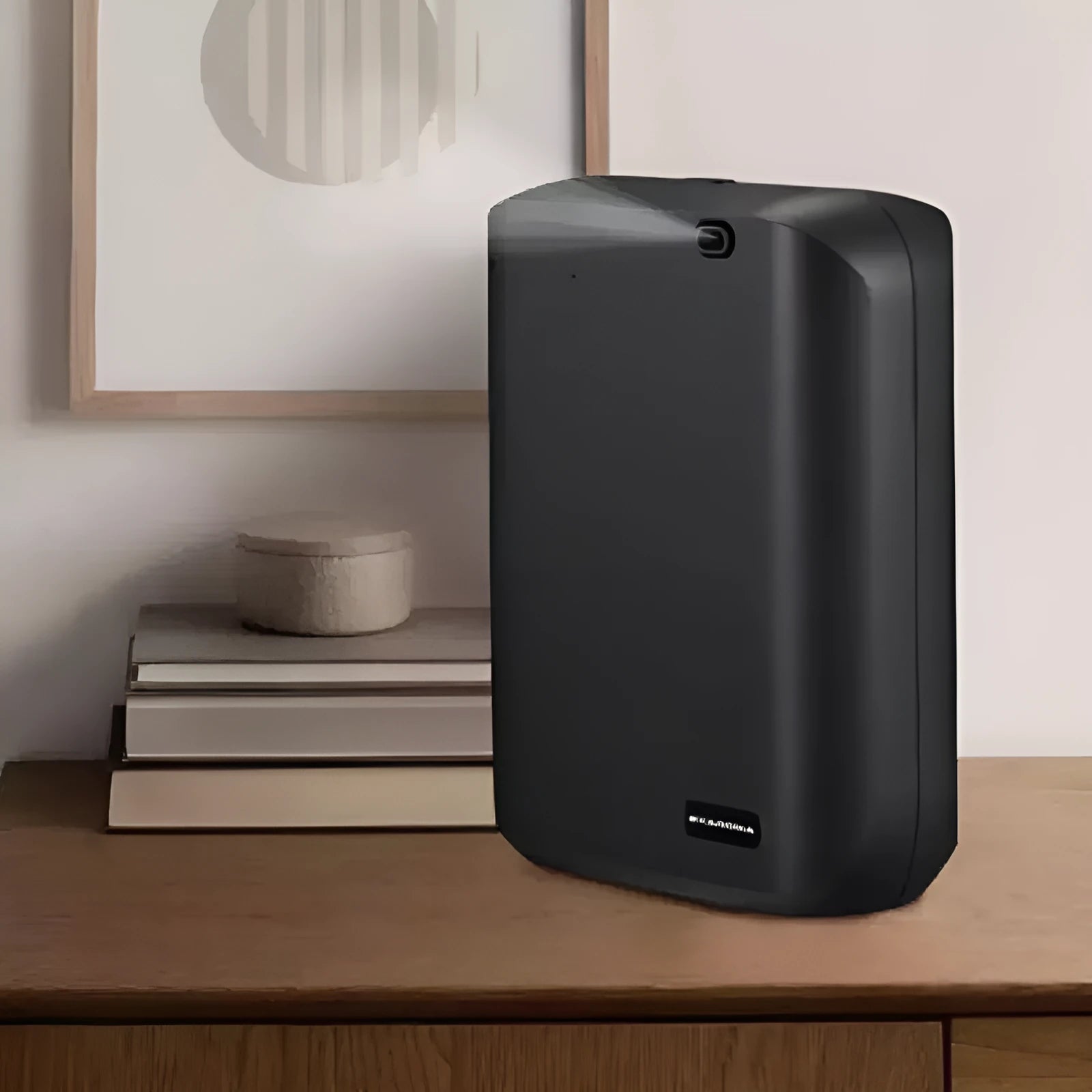White smart HVAC wall mount aroma diffuser with 150ml capacity and app control functionality