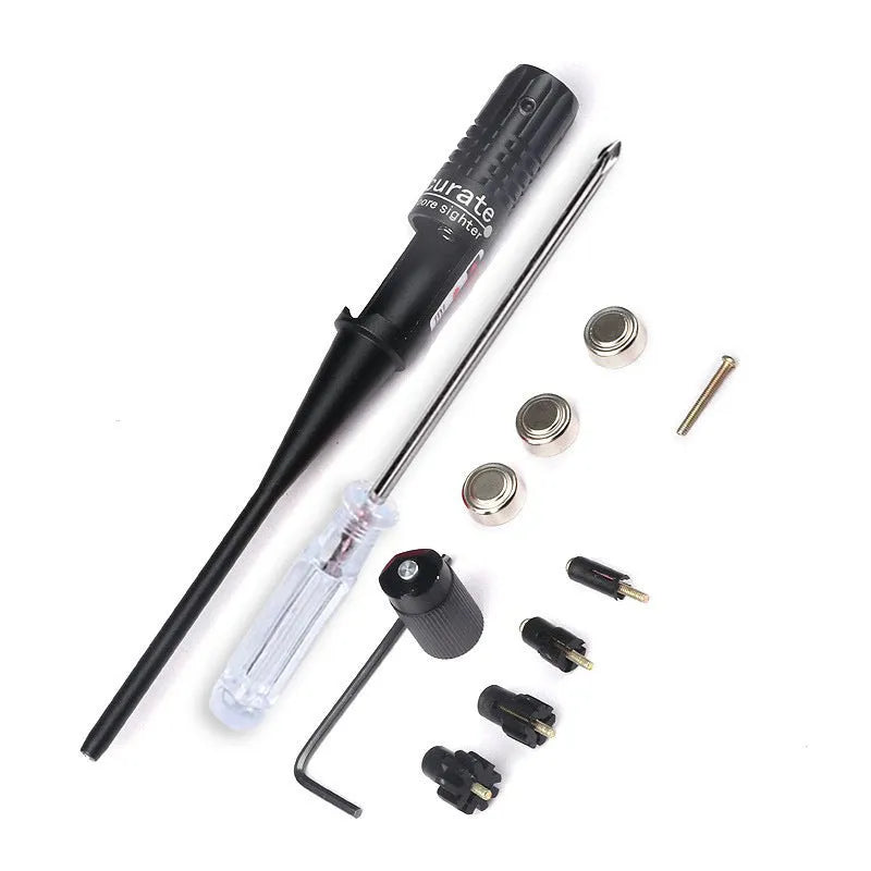 Black matte T6010 aluminium alloy laser calibration device with red light option
