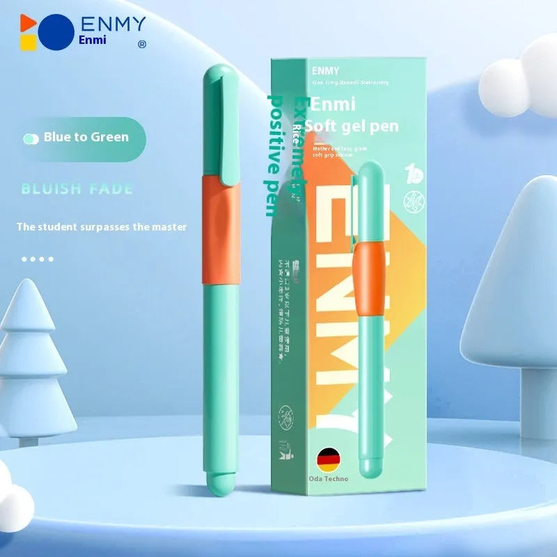 Student posture correction pen in four colour options: blue, green gradient, purple, and orange.