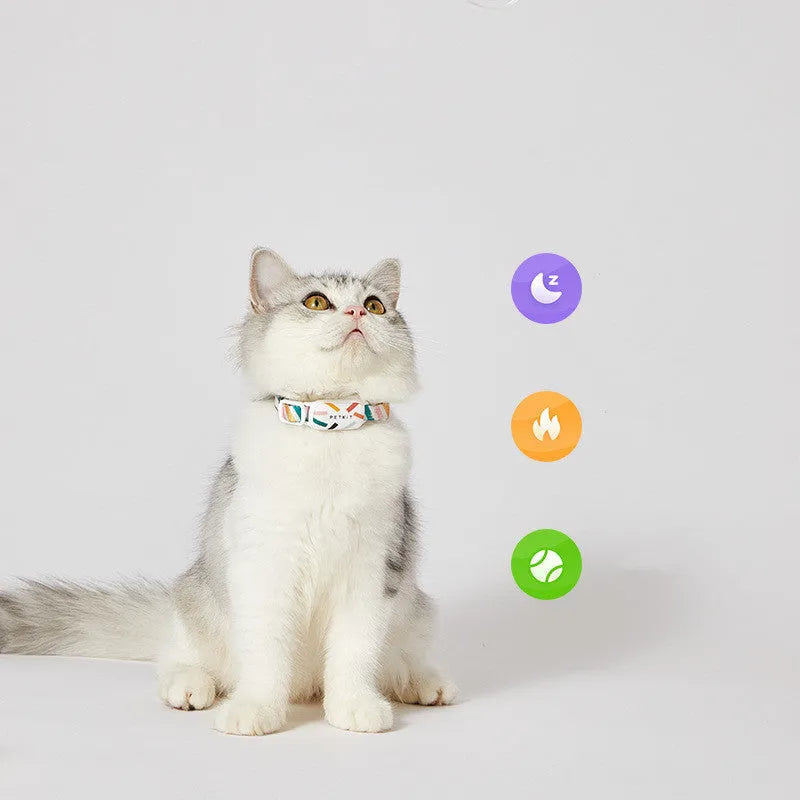 Bluetooth pet anti-lost device for cats and dogs, adjustable neck sizes S to M, fashion simple style