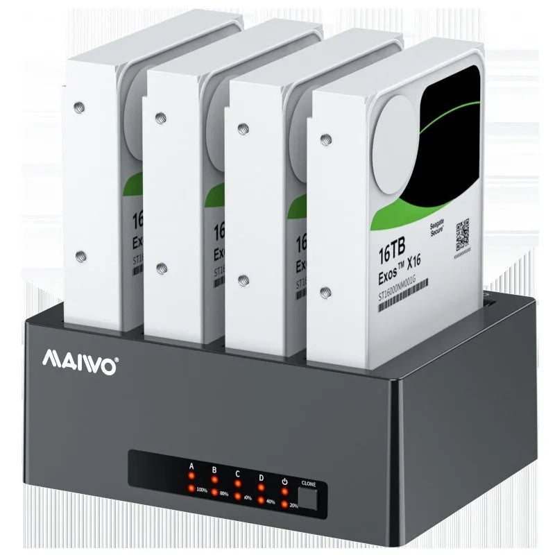 K3082 dual-disk hard disk dock for 2.5 and 3.5-inch SATA drives, ABS plastic housing