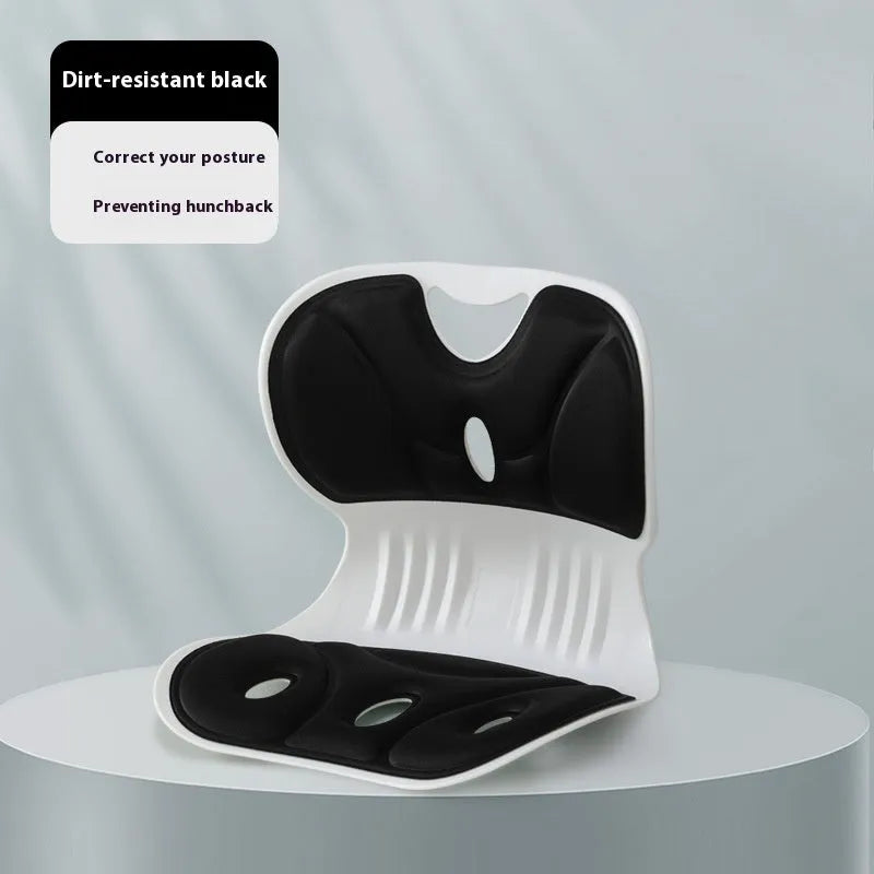 Memory foam chair backrest correction cushion in grey colour showing minimalist design