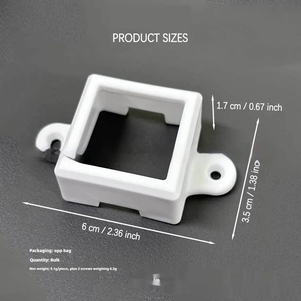 A small white plastic LED light protective lampshade for fixed brackets.