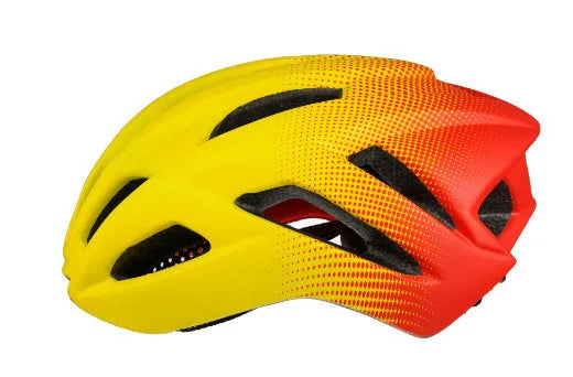 Orange mountain bike helmet with multiple vents shown on a white background.