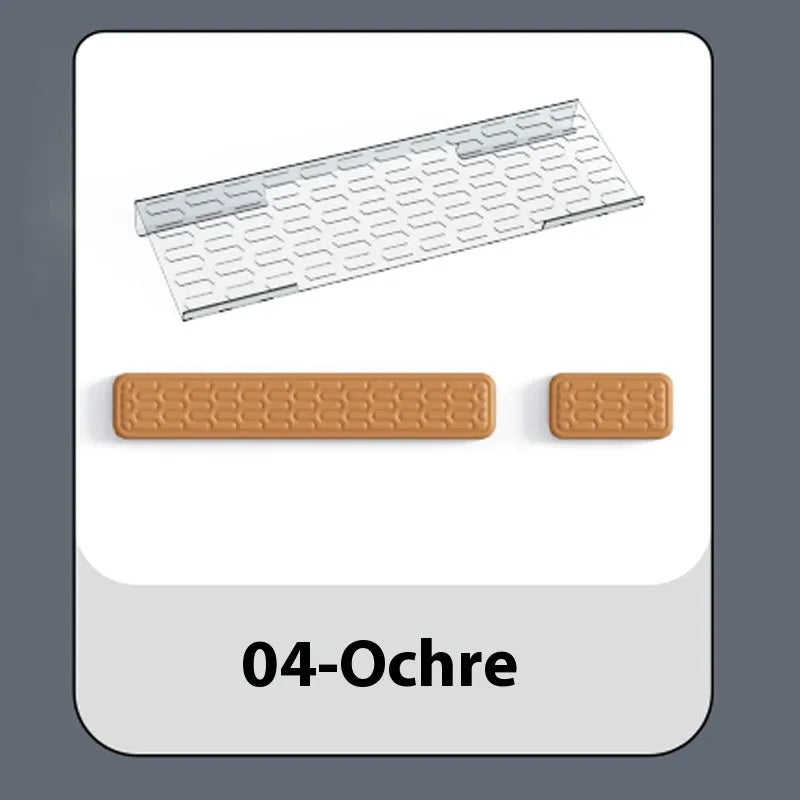 Double-sided keyboard and mouse pad with memory foam, wrist strap, and hand pillow in various colours