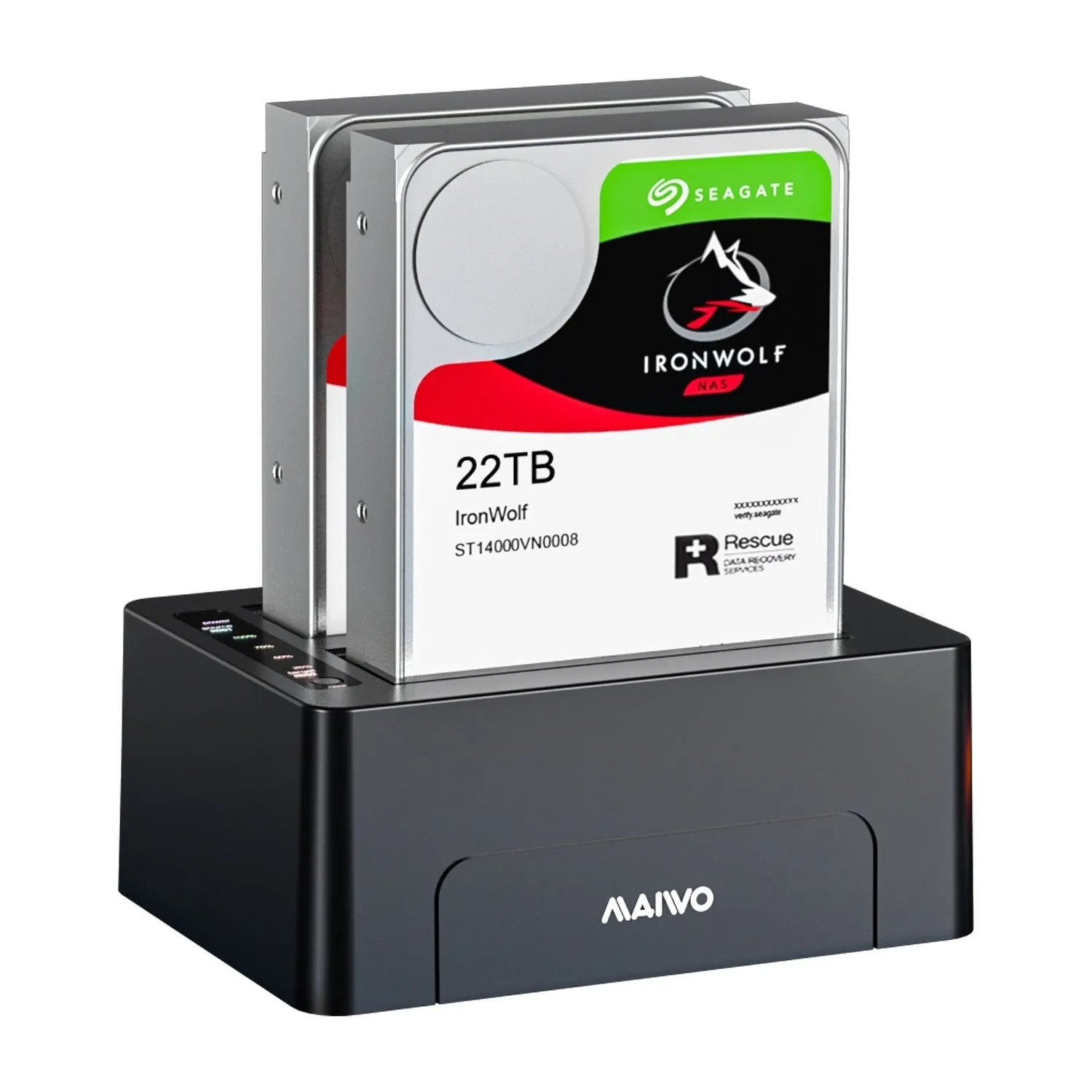 K3082 dual-disk hard disk dock for 2.5 and 3.5-inch SATA drives, ABS plastic housing