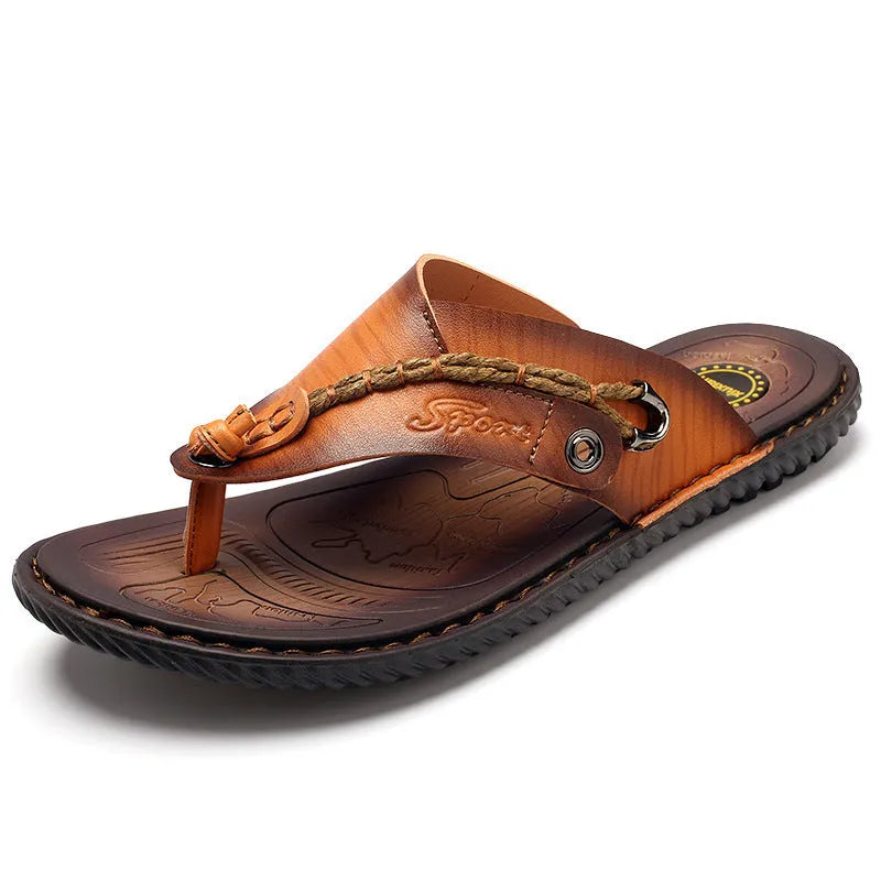 Men's black lightweight slippers with non-slip soles on wooden floor