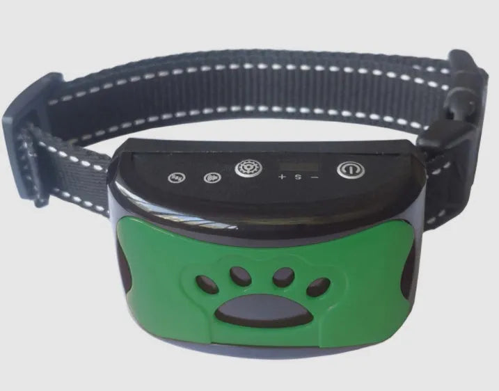 Waterproof rechargeable dog training collar with remote control in black colour