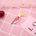 Children's metal hair barrette with colour printed watermelon and strawberry design