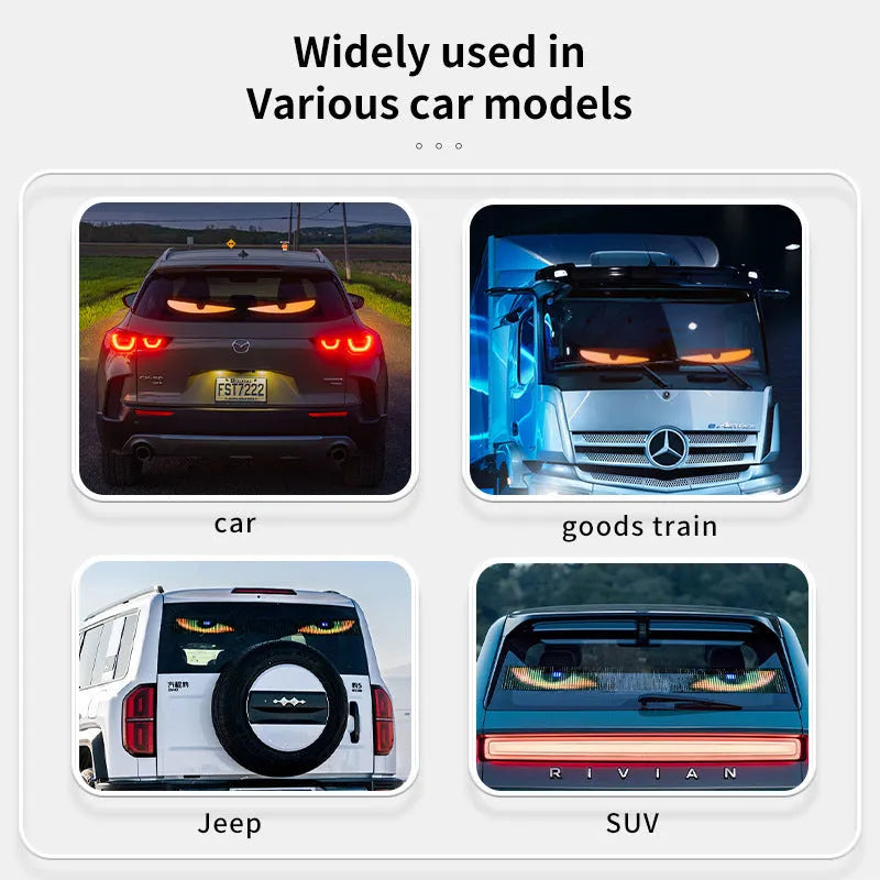 LED flexible car interior light, PC devil's eye strip 1.2M to 2M and one drag two 16.6x60CM to 16.6x80CM.