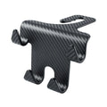 Black car multifunction hook bracket with integrated mobile phone holder for rear seat mounting