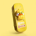 Large-capacity EVA stationery box in cartoon square Korean style, available in multiple colours