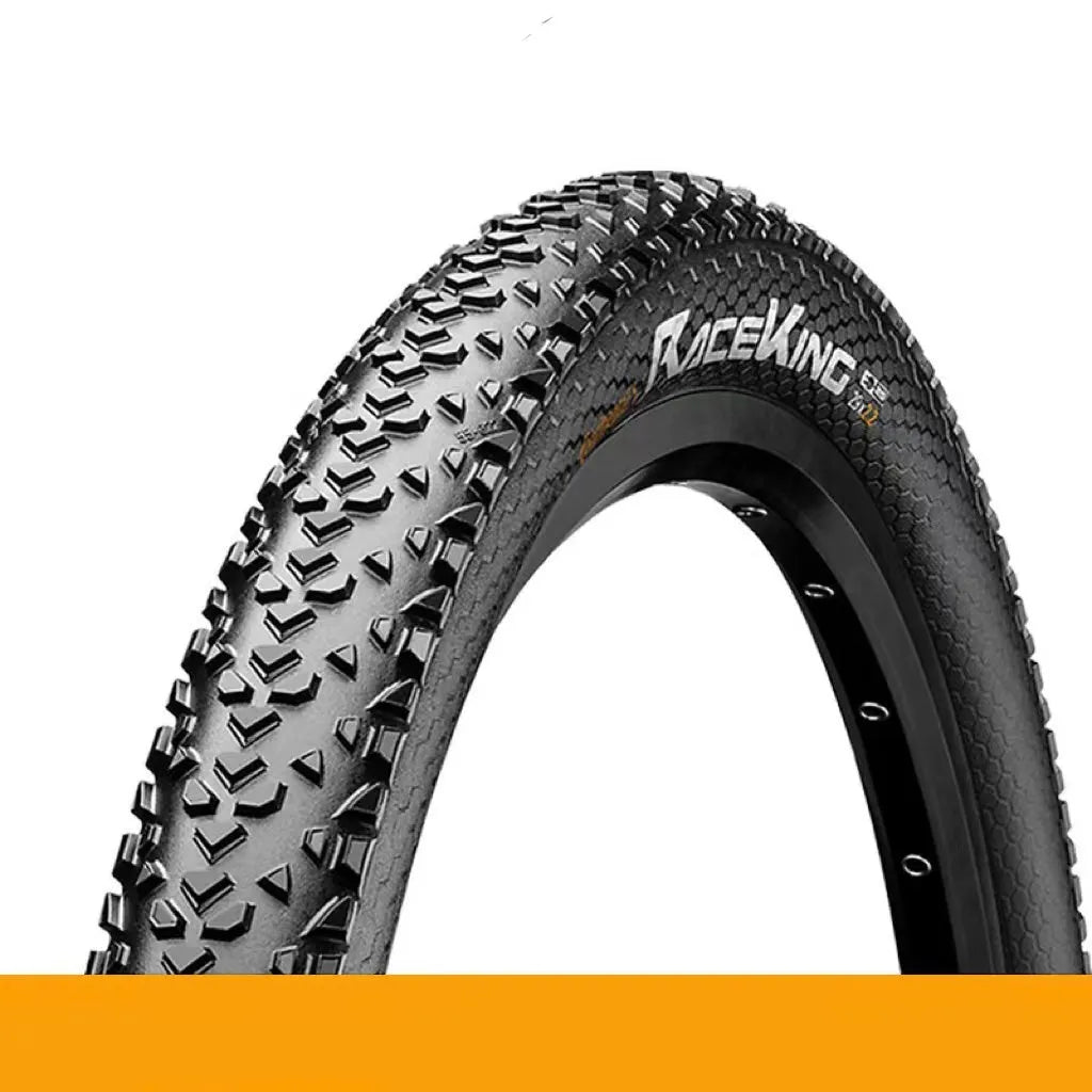 Mountain bike folding outer tyre with yellow sidewall, shown in 27.5x2.2 size.