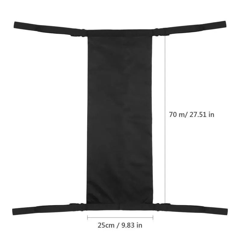 Black cylindrical wheelchair pannier bag made from 600D Oxford cloth for oxygen cylinder transport.