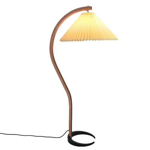 Vertical retro table lamp with three-colour light and choice of log white or wine red lampshade