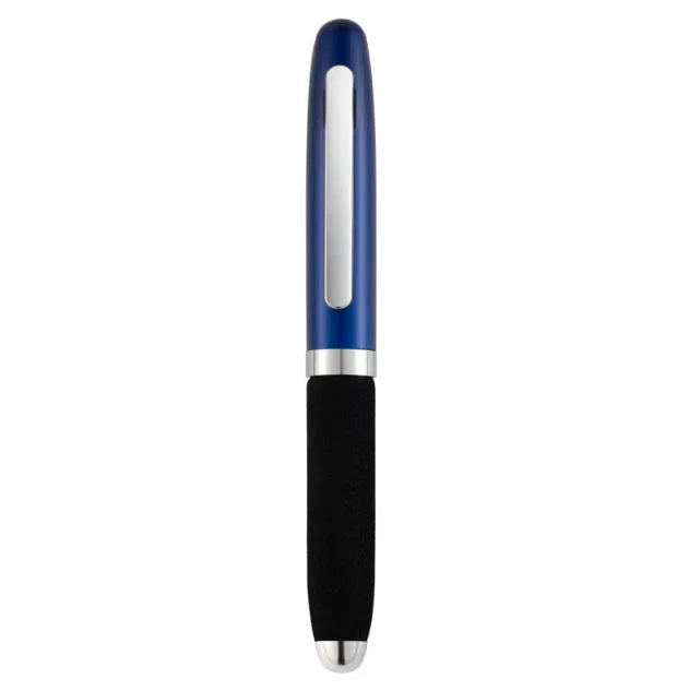 EVA metal cap mini ballpoint pen showing metal body and cap, with colour options displayed.
