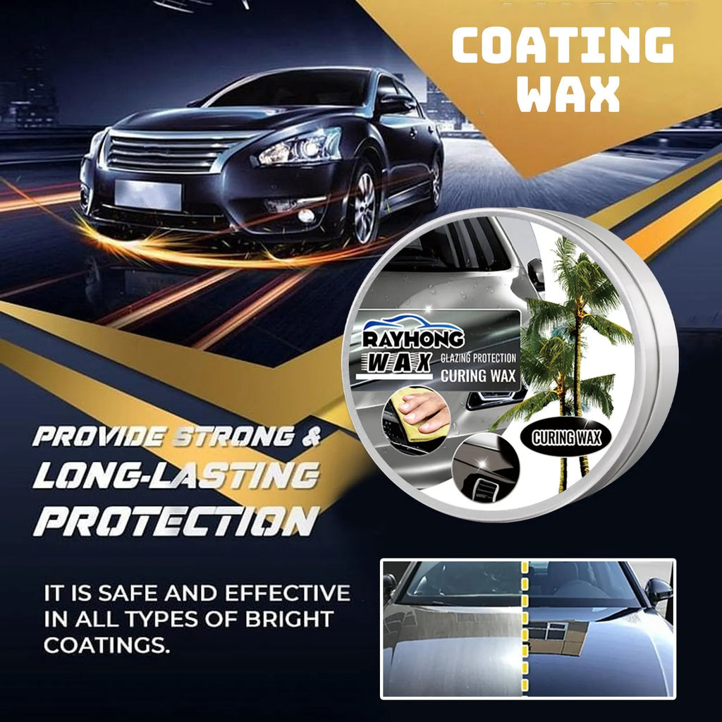 100g tin of car coating wax and a square applicator sponge for paint protection.