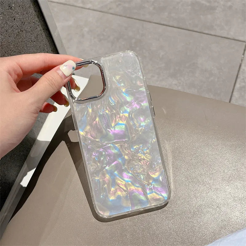 Super Fairy Dream Shell Pattern TPU phone case for iPhone in white with fantasy shell design