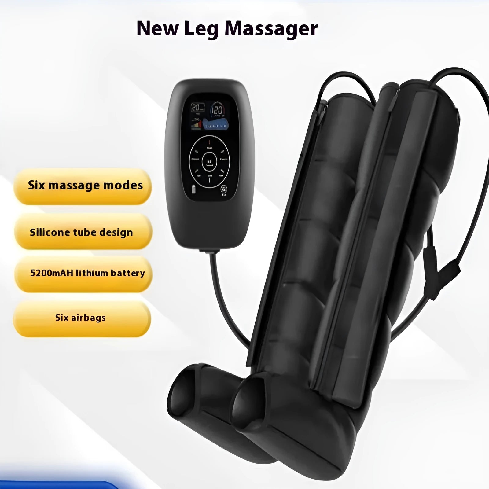 Air compression massager with leg sleeves, arm wrap, waist unit and handheld remote control