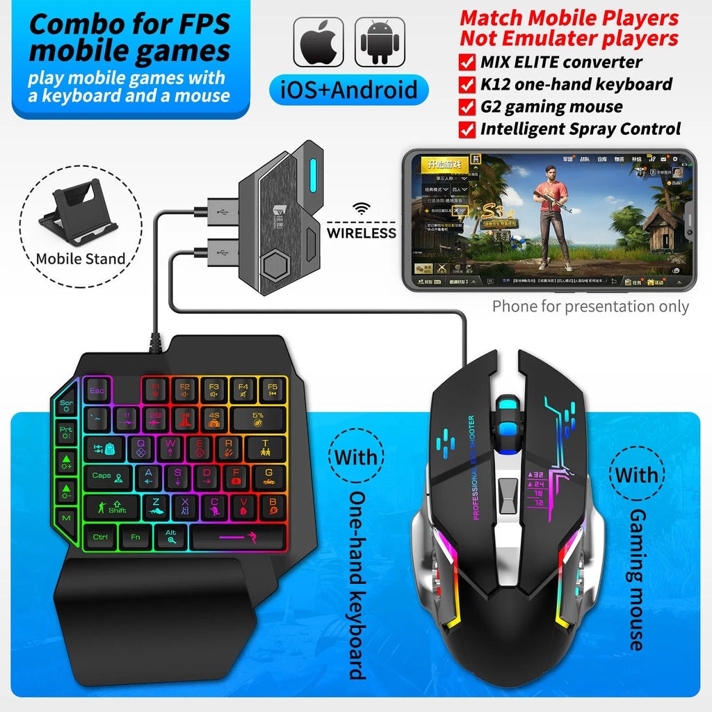 Gamwing Jiaying USB keyboard and mouse converter for mobile gaming, official configuration suit.