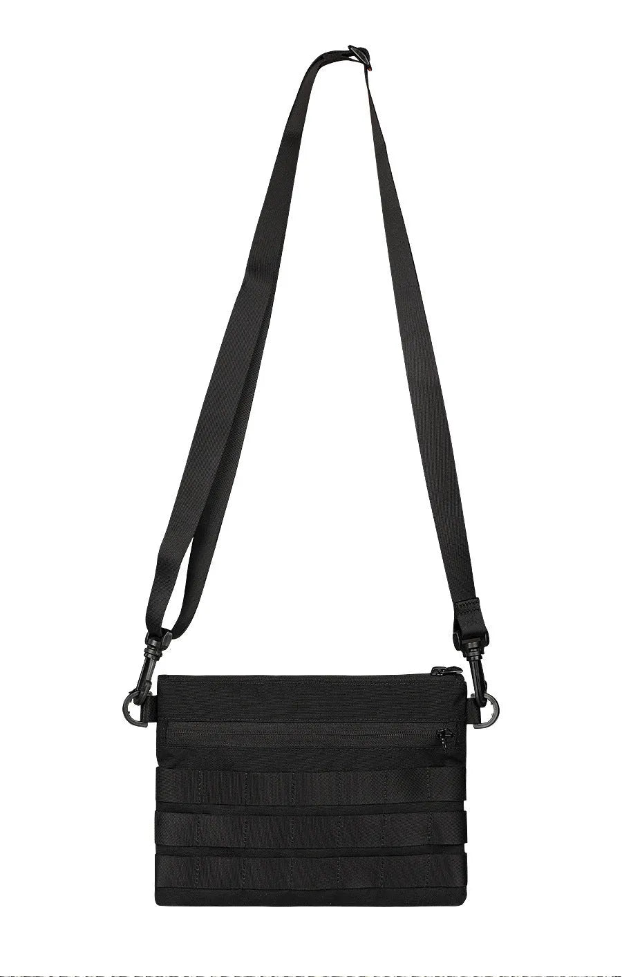 Black Oxford cloth portable outdoor tactical pouch measuring 18cm by 3.5cm