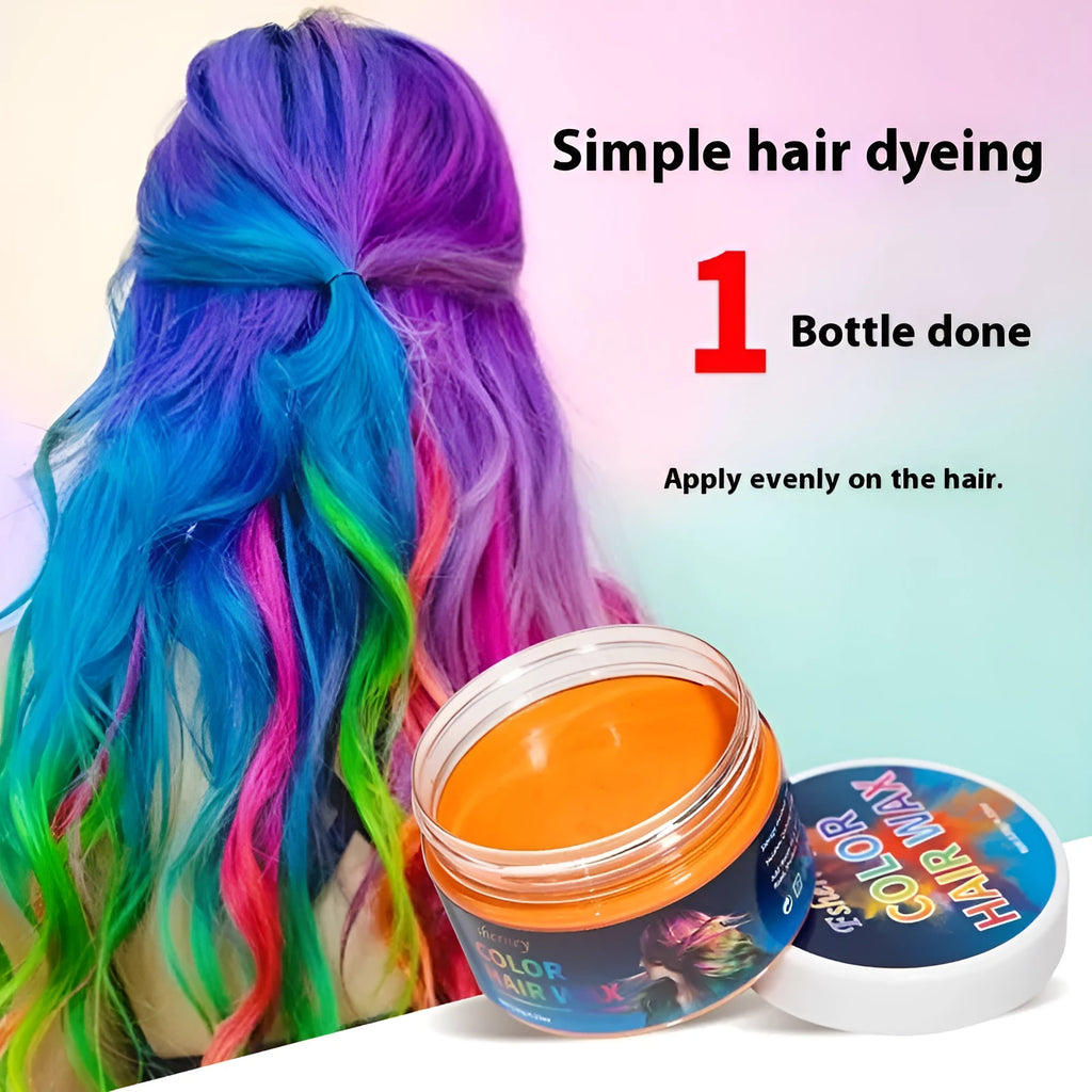 120g tub of hair styling clay hair dye in one of nine colour options