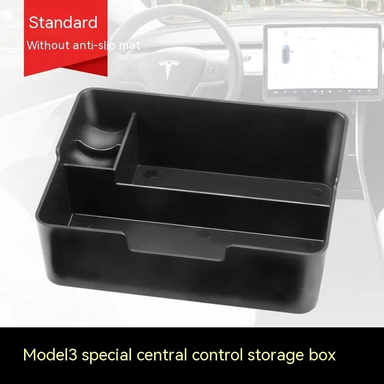 Tesla Model storage box retrofit for central control armrest organisation plastic accessory