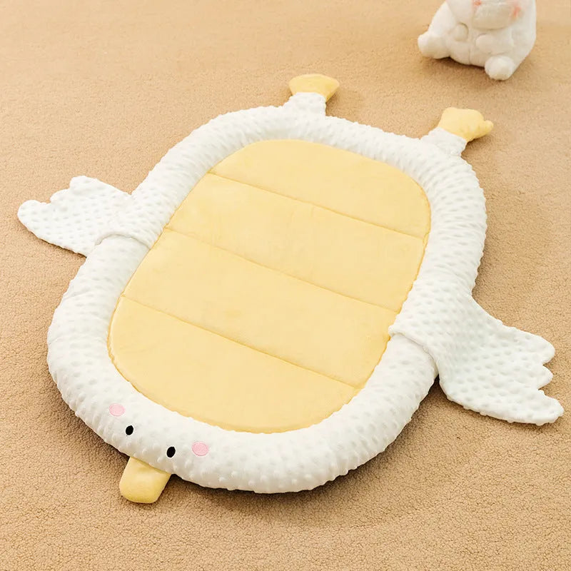 Orthopedic dog bed with supportive foam mattress and removable cover in sofa style