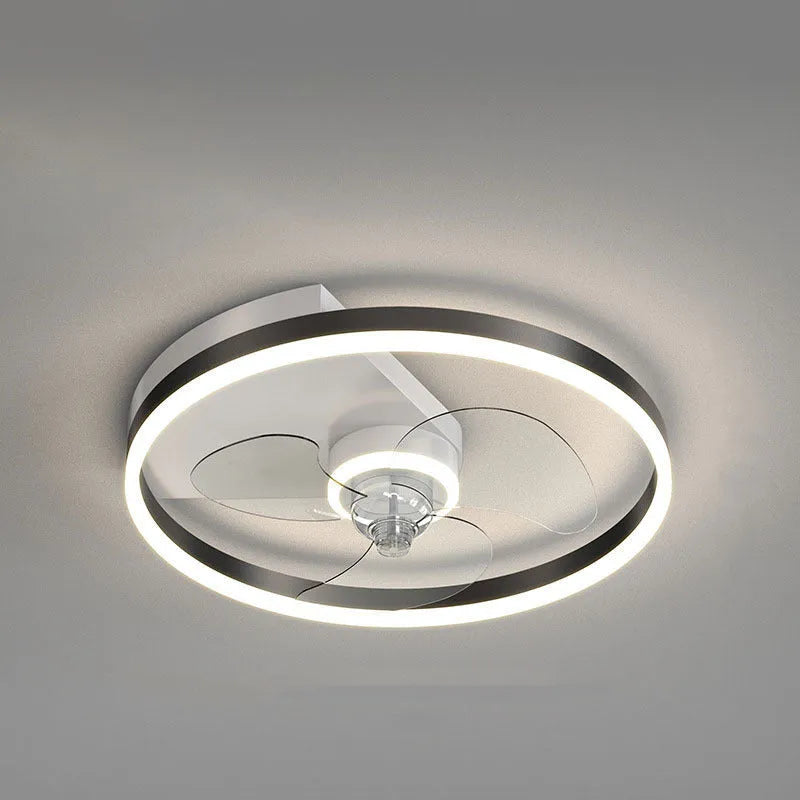 Modern simple Nordic design white LED ceiling lamp for a child's bedroom.