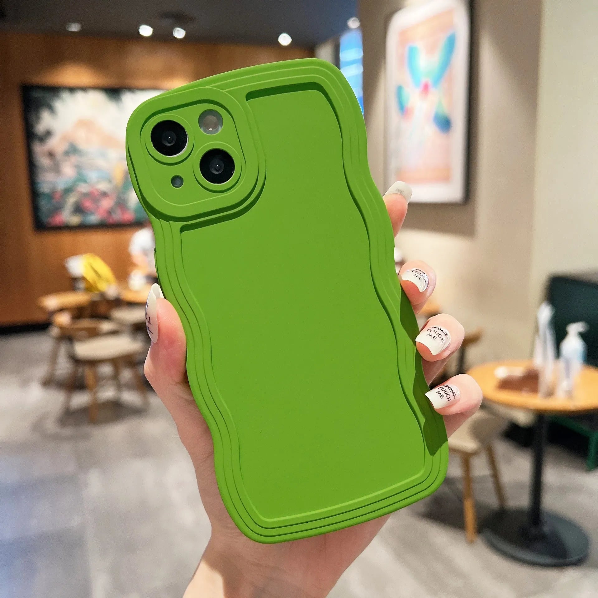 Simple silicone phone case for Apple iPhone with solid colour rear cover