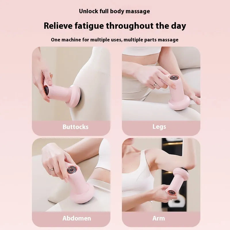 USB electric massager in black, pink, or white colours for cervical spine, waist, back, and leg relief