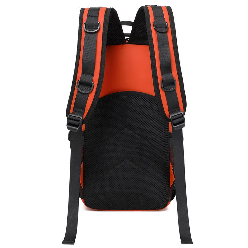 Large capacity 20-35L Derm outdoor backpack in black colour suitable for hiking and camping