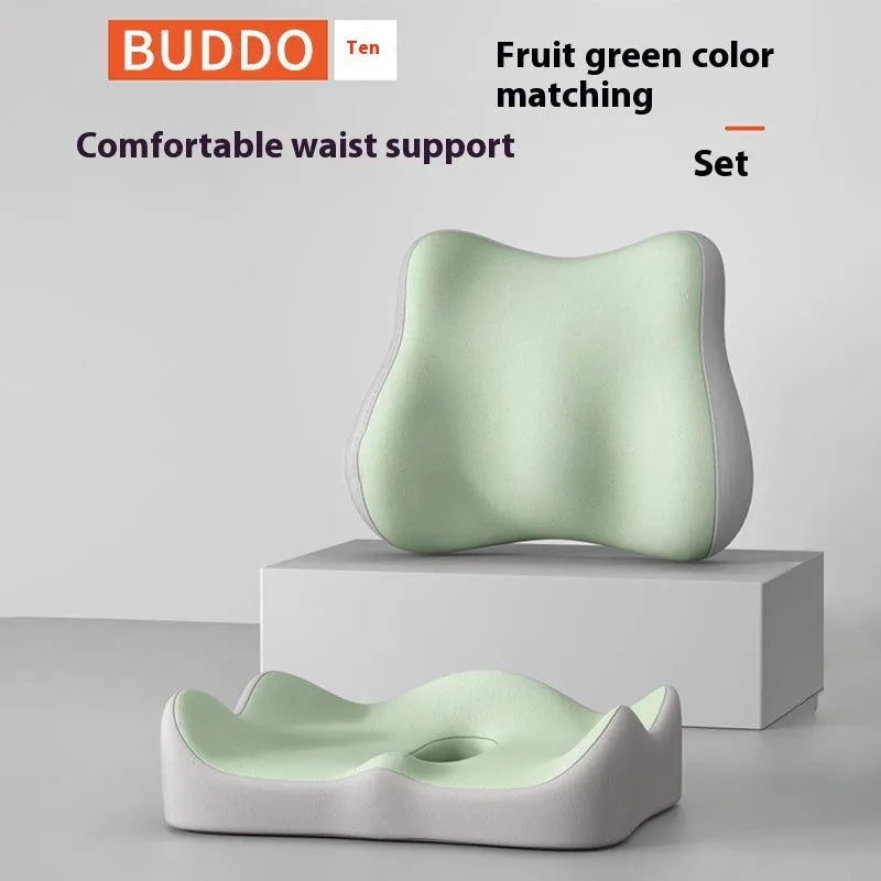 Memory foam seat cushion for office chairs in a grey colour option.
