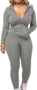Women's casual milk silk fleece two-piece hoodie and pants set in black with full zip and drawstring hood