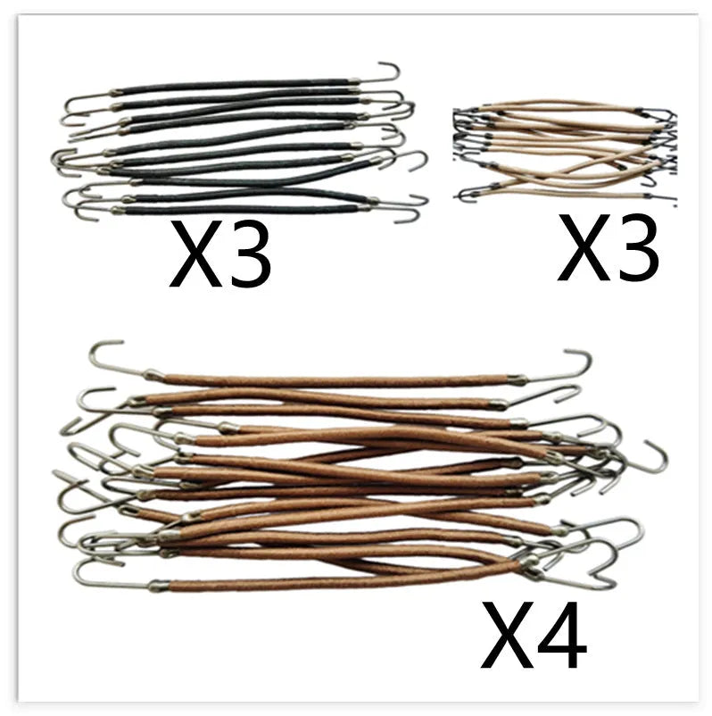 Close-up of a black double hook hair tool for fastening wigs and hair weaves.
