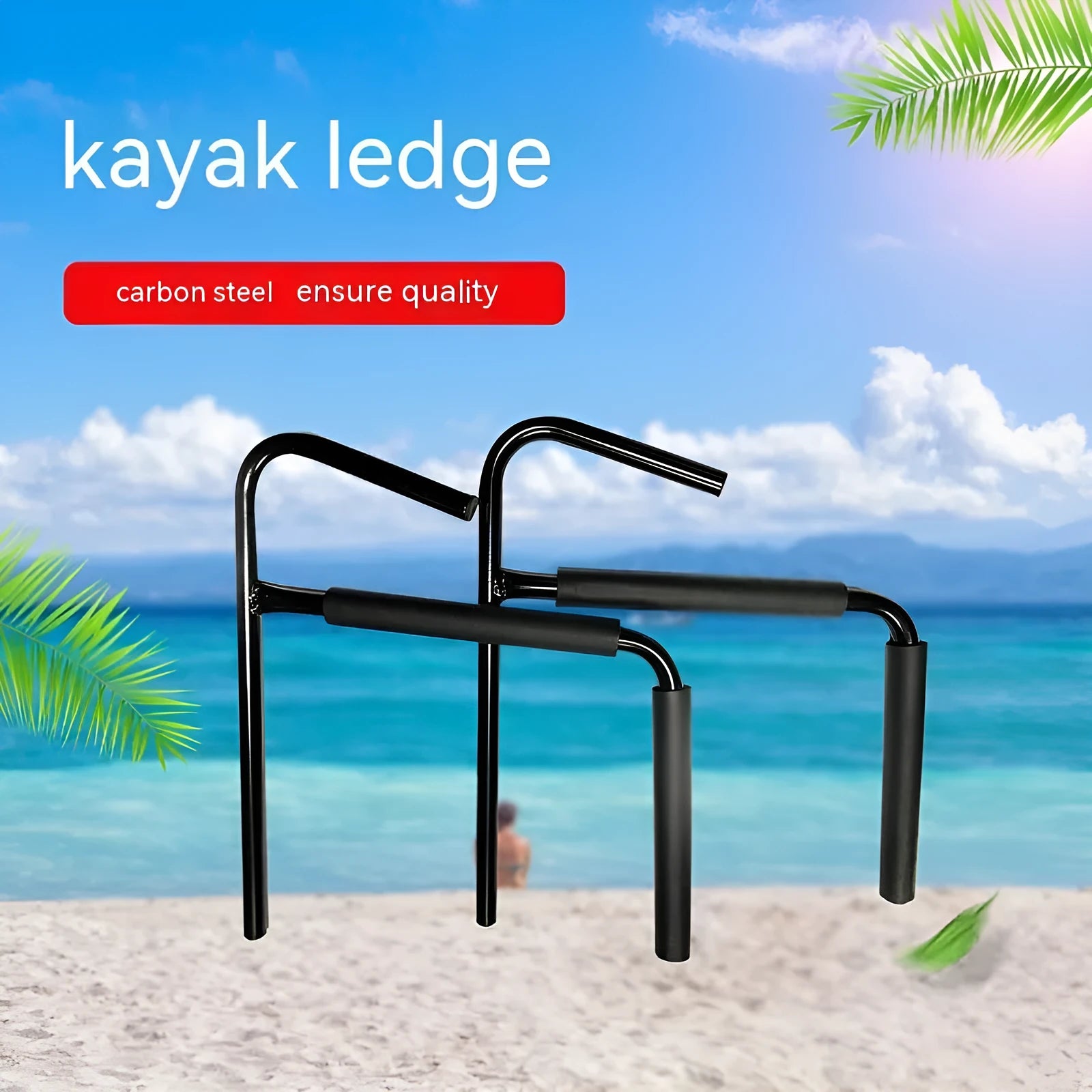 Carbon steel kayak and surfboard wall storage hanger rack