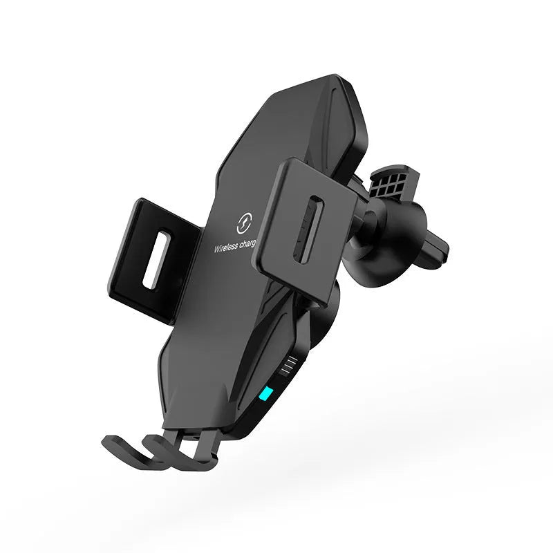T3 touch-sensitive car wireless charger with mobile phone holder in matte black colour