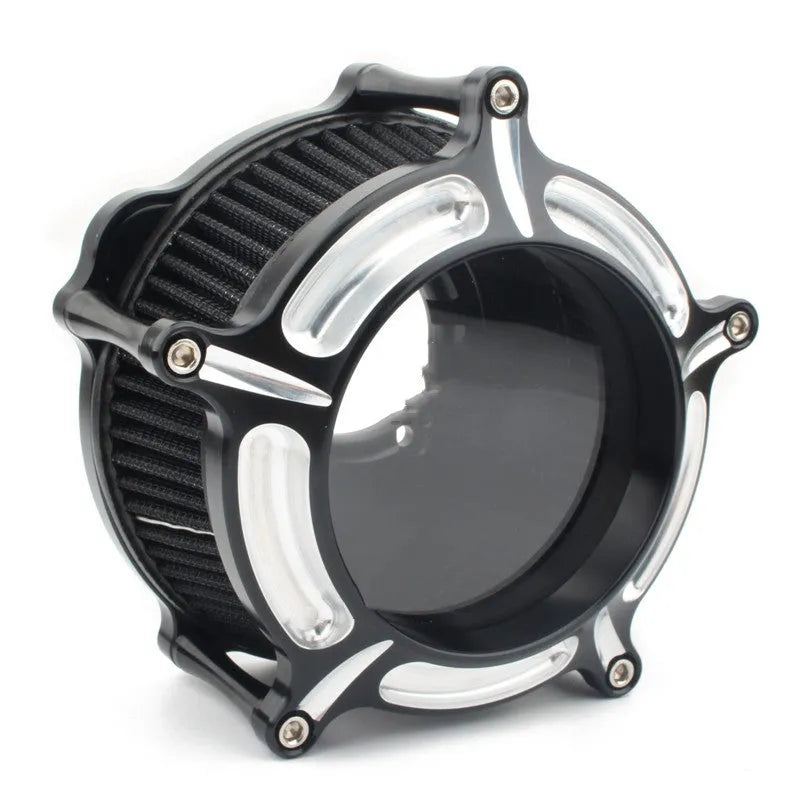MP09-JJL aluminium car air filter in black, red, blue, or electroplated finish options.