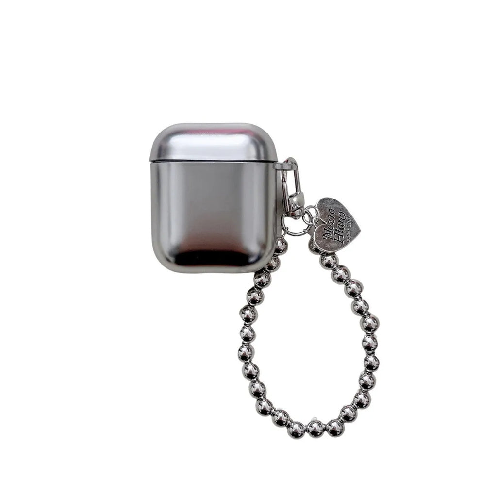 Matte plating TPU protective case for AirPods Bluetooth headsets on a plain background.