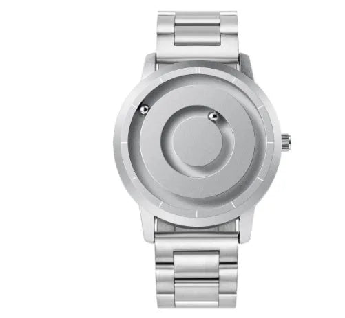 Men's New Celestial magnetic suspension quartz watch with 40mm round dial and black silicone strap