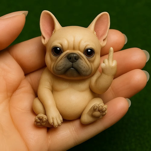 Resin animal middle finger doll ornament in chosen animal style such as cat, dog, or elephant.