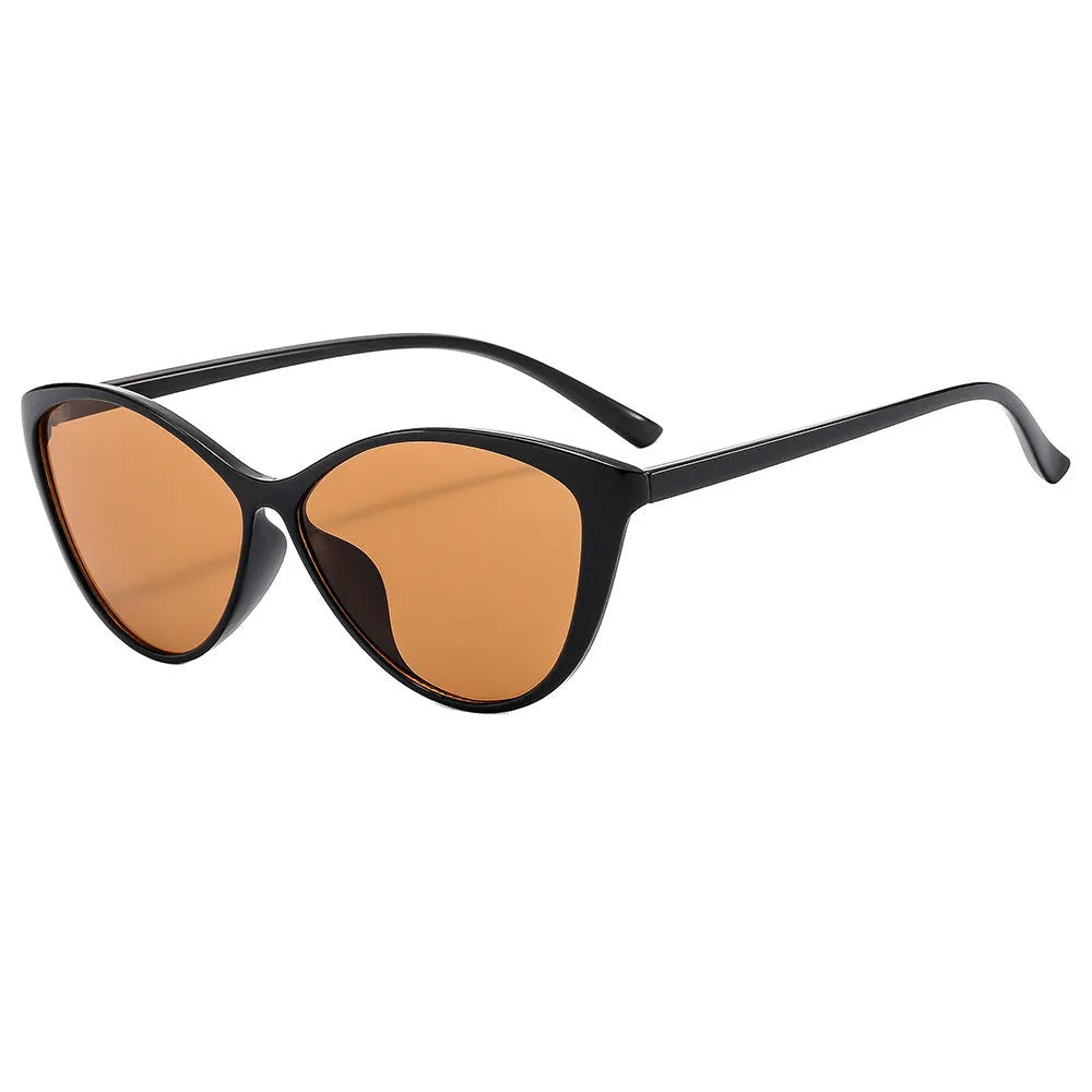 New triangle cat eye butterfly sunglasses black frame gray piece for women party cycling travel