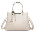 Women's PU leather messenger bag with multiple compartments and adjustable shoulder strap