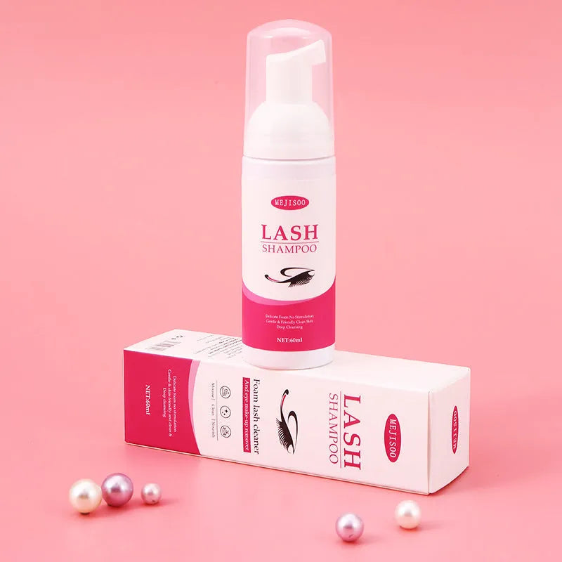 LASH SHAMPOO Mousse Eyelash Cleaning Solution 60ml bottle