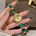 Women's round dial quartz watch in milky white with zinc alloy case