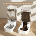 Plastic cat and dog water dispenser and automatic feeder with 38L transparent large capacity tank