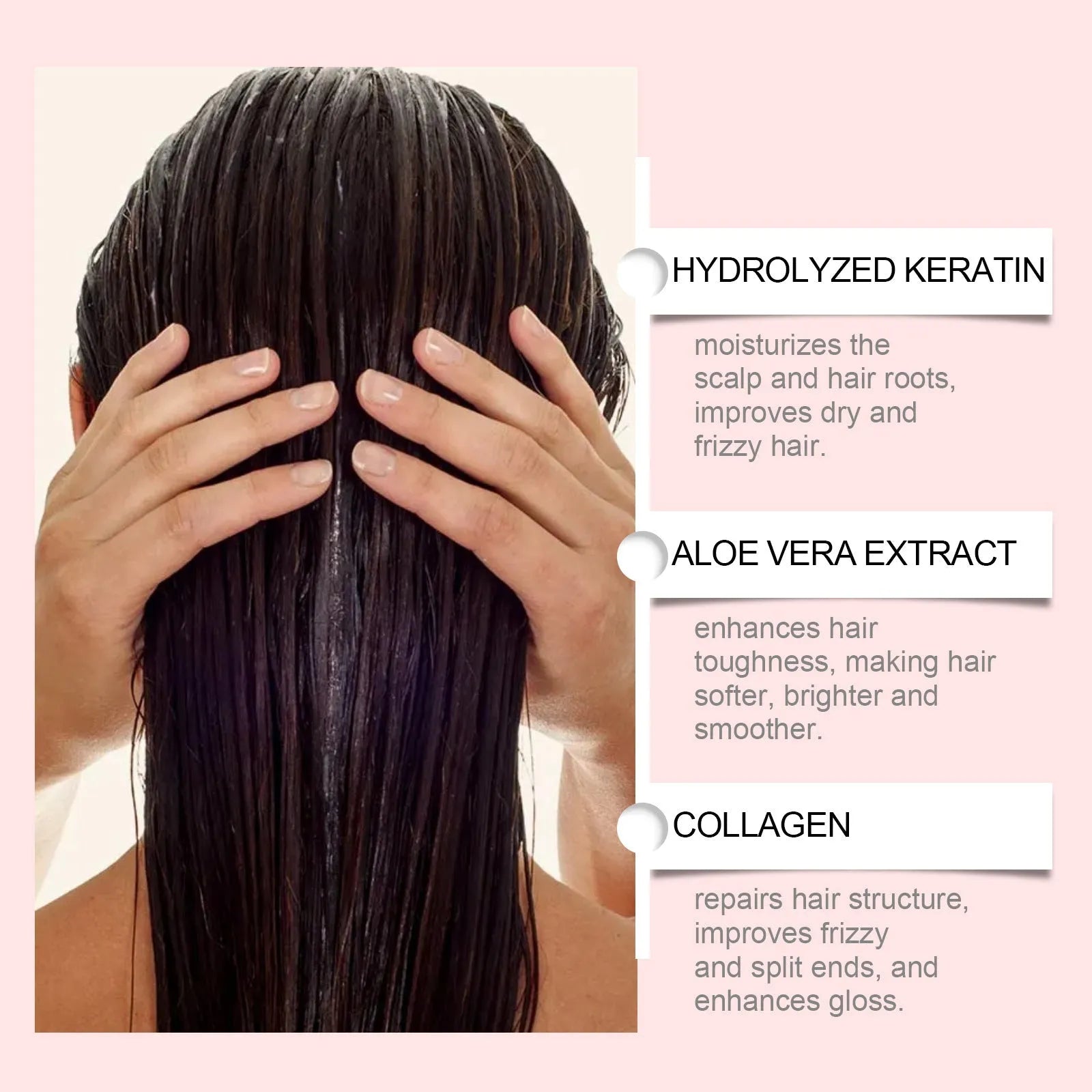 100g hair conditioning mask pot with hydrolysed keratin and collagen